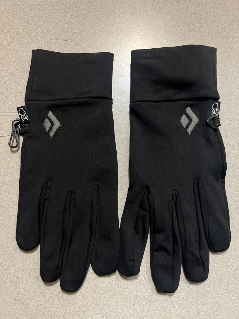 Black Men’s Softshell Gloves with Reflective Logo